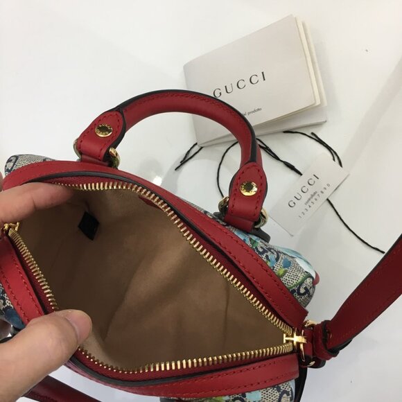 GUCCI-Mini GG Supreme Blooms Print Bag Crossbody NWT 100% Authentic - Picture 9 of 16